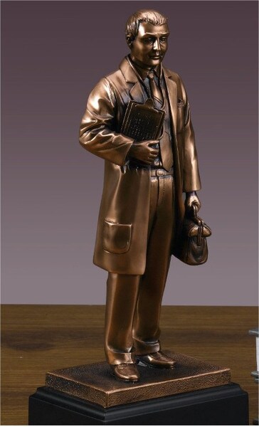 Doctor Sculpture with Medical Bag Full Figurine Artwork Awards